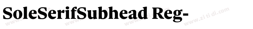 SoleSerifSubhead Reg字体转换